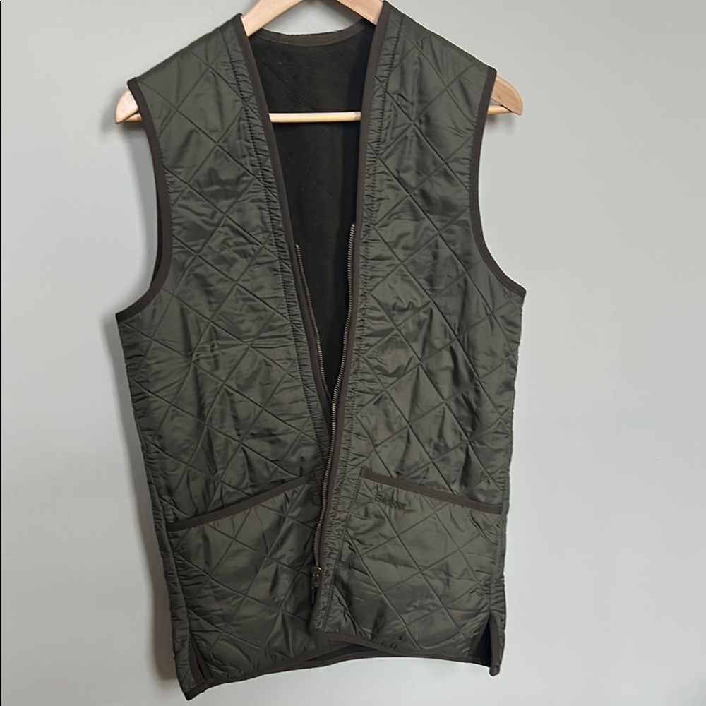 Barbour Men's Zip-In Gilet - Olive Green